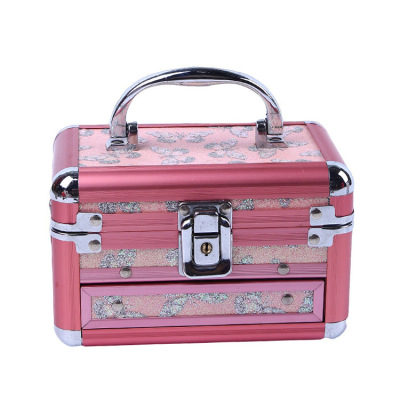 Foreign trade new Korean version of multi-layer makeup box portable storage ladies hand bag with makeup box manufacturers supply