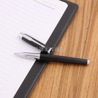 Factory Direct Sales Creative Gift Roller Pen Black High-End Business Metal Roller Pen Free Custom Logo