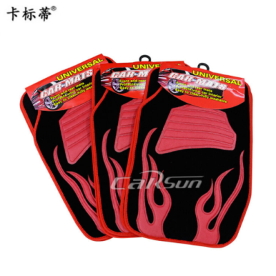 Car floor mat flame nail bottom set of four pieces of pad anti-skid personalized pad 9047