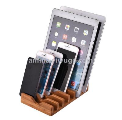 Flat plate universal stand carbon bamboo stand lazy man mobile phone stand ring stand