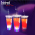 Dalebrook acrylic cup,LED induction light cup, juice cup, double PS beverage cup,