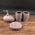 JHTC Ceramic bathroom set  Included soap dispenser ,soap dish and 2 cup
