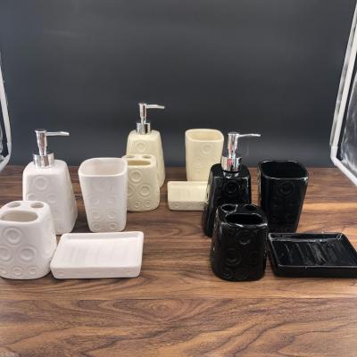 Black and white contracted wei yu 4 suits for wash hand liquid bottle soap dish ins wind places an adornment