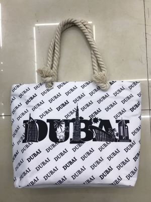 Digital Printing Beach Bag, Printed Hemp Rope Bag, Canvas Bag