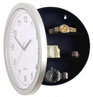 Creative storage box clock cabinet wall clock jewelry box wall clock hidden clock contents clock money pot