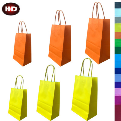 Spot supply colorful kraft paper bags clothing bags custom shopping paper bags custom environmental take-out portable paper bags