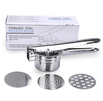 Amazon stainless steel potato puree squash fruit juice potato masher 3 replacement mesh