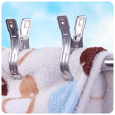 Stainless steel quilt clip 12cm clothes clip no magnetic socks clip pants clip ticket clip clothesline wholesale