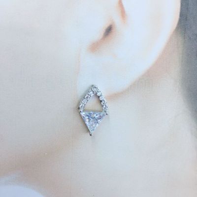 Zircon Korean earrings fashion simple lady earrings diamond true zirconium