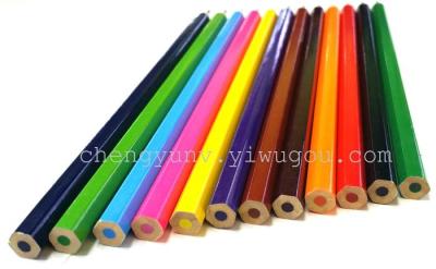 7-12 wooden 12-color lead pencil 3.0 intermediate core