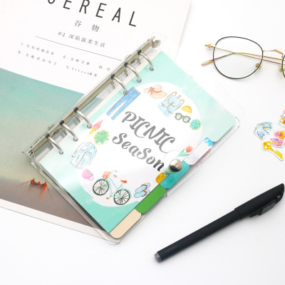 Mailbag account book PVC loose-leaf set creative Korean small fresh notepad portable a5a6 travel notebook