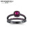 Rongyu 2018 European and American Hot AliExpress Amazon Ornament Red Corundum Zircon Ring for Women Custom Wholesale