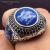 Rongyu Wish Hot Sale Plated 925 Vintage Thai Silver Turkish Style Saudi Star Ring Lucky Stone Exaggerated Ring
