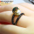 Rongyu 2018 New Hand Jewelry Factory Wholesale 18K Gold Plated Color Separation Fashion Frog Golden Toad Play Bead Ring