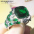 Rongyu Wish Foreign Trade Popular Style European and American Popular Hand Jewelry Factory Emerald Leaves Bird Classic Ring