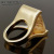 Rongyu 2019 New Fashion Natural Abalone Shell Simple 18K Gold Luxury Electroplated Ring Movie Star Same Style