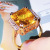 Rongyu EBay Hot Sale Fashion Champagne Zircon Ring Plated 18K Gold Inlaid Yellow Gemstone Ring Wholesale