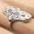 Rongyu EBay Hot Sale Exaggerated Inlaid Topaz Zircon Ring European and American Hollow Diamond Punk Punk Punk Ornament