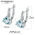 Rongyu Wish Hot Sale at AliExpress Ear Rings Water Drop Zircon Earrings Spot Topaz Earrings Exclusive for Cross-Border