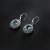 Rongyu Wish Exclusive for Cross-Border Japanese and Korean Jewelry Spot Anti-Allergy Electroplated Sea Blue Zircon Topaz Earrings