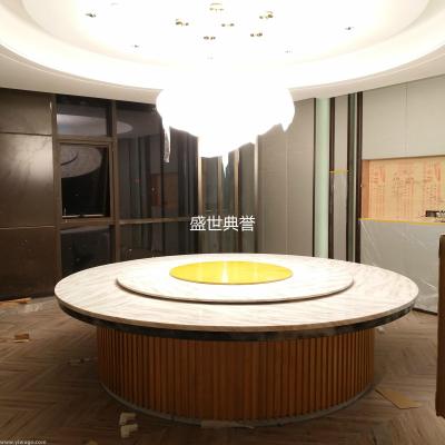 Hangzhou star hotel banquet hall Jane Europe marble table club box solid wood electric table custom