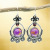 Rongyu Wish New Popular Retro Creative Vase Charoite Earrings European and American Fashion Purple Turquoise Earring Pendant for Ladies