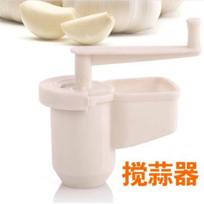 Kitchen Garlic Stirring Machine Household Small Hand Twist Mashed Garlic Machine Multi-Functional Manual Ginger and Garlic Garlic Press Plastic Grinding Machin