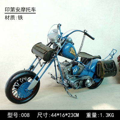 Metal crafts tin vintage motorcycle model home office decoration furnishings