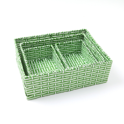 White green double-color multi-specification home office with square receiving basket receiving grid