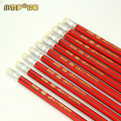 Slender Bamboo Shoot HB Paint Red Pencil Customized 3003 Non-Toxic Six Angle Rod Children Student Full Box in Stock Wholesale