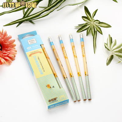Creative Stationery Cartoon Boxed with Rubber Wooden Student Pencil 12 Pieces Not Easy to Break without Lead Poison Custom Wholesale