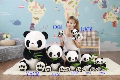 Factory direct shot plush toy panda doll, bamboo leaf panda doll for children girls gifts can be customized