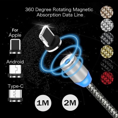 The V8 magnetic absorption data line is suitable for The 360-degree blind magnetic absorption circular magnetic charging line