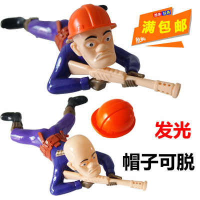 Temple fair stalls hot selling products bald strong crawling soldiers 6688A manufacturers direct electric crawling toys wholesale