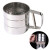Baking Stainless Steel Shaker Sieve Cup Mesh Crank Flour Sifter with Measuring Scale Mark for Flour Icing Sugar 