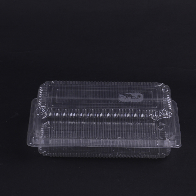 Rectangular disposable transparent sushi box plastic food packaging box tries to eat pastry box candie box