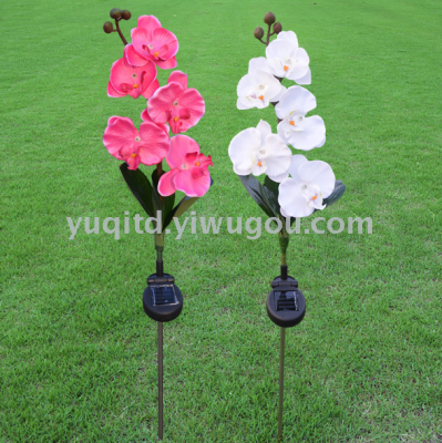 5 solar phalaenopsis LED lantern outdoor simulation lantern garden garden decorative lights pole lawn lights