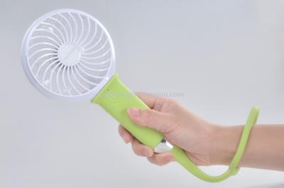 Cartoon USB small fan can be folded and hung ABS handheld charging mute office outdoor desktop portable