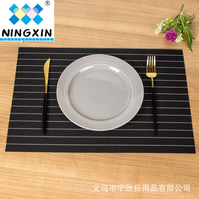 Manufacturer direct sales features environmental protection 30*45cmPVC western food pad simple Nordic wind insulation washable anti-slip pad
