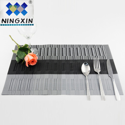 Manufacturer direct sale PVC dining mat environmental protection, 30 * 45 cm western dining mat jacquard table mat hotel western dining mat cup mat durable
