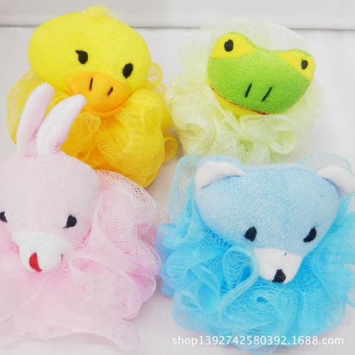 the manufacturer specializes in producing cartoon super cute bath flowers/multi-color optional bath ball multi-color bath flowers