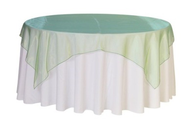 Direct Selling Solid Color Organza Tablecloth Wedding Restaurant Table Top Square Transparent Tablecloth Decoration