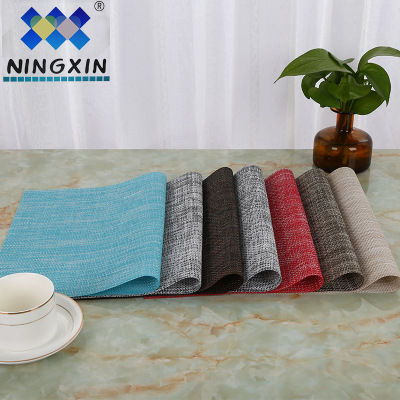 Manufacturers of European table mat PVC non-slip table mat heat insulation table mat environmental protection two-color western table mat wholesale