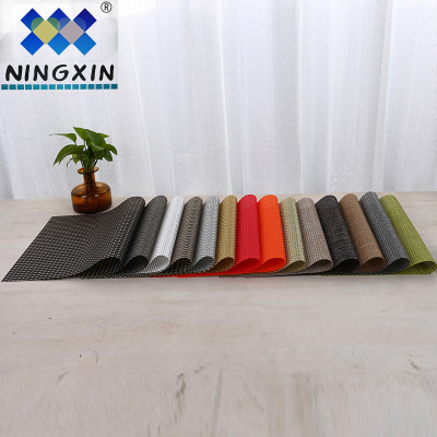 Table flag 30*45 teslin gift Table mat pure color western Table mat PVC wear-resistant hotel washable Table mat cup pad custom