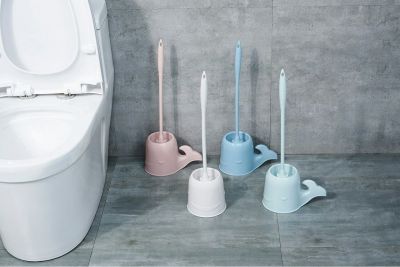 X22-8220 Whale Toilet Brush Toilet Brush Set No Dead Angle Brush Household Wash Toilet Brush