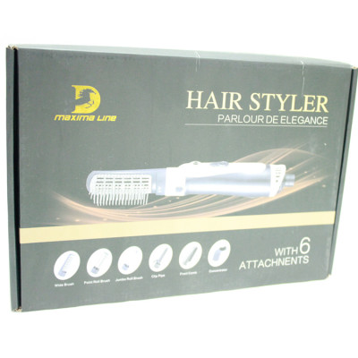 Wholesale hot and cold wind coil power hair dryer comb high-power household hair styling tools set 7