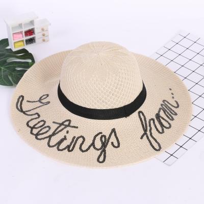 Manufacturers direct hat embroidered straw hat, sun hat