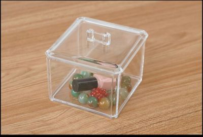 T02-2019 Cosmetic Storage Box with Lid Cotton Box Jewelry Box Single Square Cosmetic Case