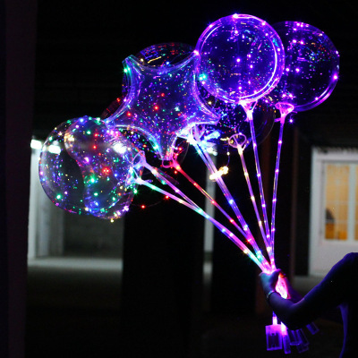 Pop-ball LED luminescent balloon flashing light balloon with lamp luminescent transparent pop-ball web celebrity balloon