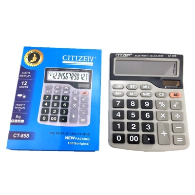 High-End Calculator CT-858-12-Bit Duplicate Supply Solar Belt Battery Calculator